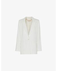 Whistles - Andie Notch-Lapel Woven Wedding Blazer - Lyst