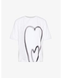 Sportmax - Luis Heart-print Cotton-jersey T-shirt - Lyst