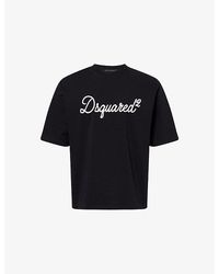 DSquared² - Signature Brand-Embroidered Cotton T-Shirt - Lyst