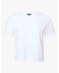 PAIGE - Rhodes Cropped Cotton T-Shirt - Lyst