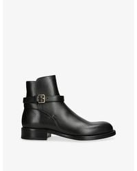 The Row - Nobilis Buckle Leather Ankle Boots - Lyst