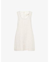 Dissh - Lotus Scoop-Neck Linen Mini Dress - Lyst