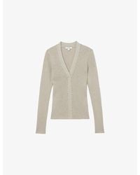 Reiss - Lula V-Neck Knitted Top - Lyst