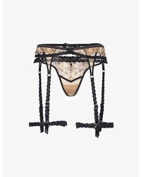 Lounge Underwear - Catherine Floral-embroidered Two-piece Lace Set - Lyst