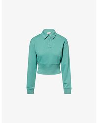 ADANOLA - Cinched-Waist Cotton-Jersey Polo Top - Lyst