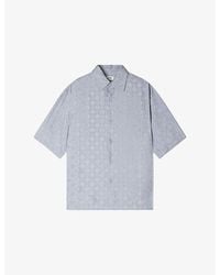 Sandro - Square-Cross Short-Sleeve Woven Shirt - Lyst