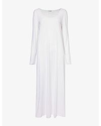 Hanro - Michelle Long-sleeve Cotton-jersey Night Dress - Lyst