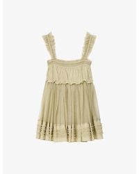 AllSaints - Angela Ruffle-Trim Woven Mini Dress - Lyst