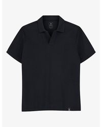 BOGGI - Open-Collar Stretch Cotton-Blend Polo - Lyst