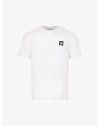 Stone Island - Logo-Patch Regular-Fit Cotton-Jersey T-Shirt - Lyst