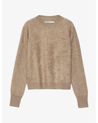 AllSaints - Ada Cropped Round-Neck Cashmere Jumper - Lyst