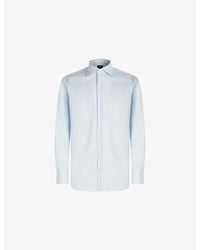 BOGGI - Slim-Fit Long-Sleeved Stretch-Cotton Shirt - Lyst