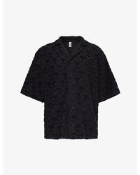 Moschino - Branded Short-sleeved Cotton-blend Shirt - Lyst