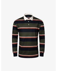 Eton - Stripe-print Regular-fit Cotton-piqué Rugby Shirt X - Lyst