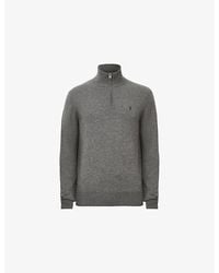 AllSaints - Kilburn Funnel-Neck Wool-Blend Jumper - Lyst