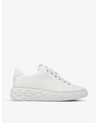 Jimmy Choo - Diamond Light Maxi Branded Leather Low-top Trainers 2. - Lyst
