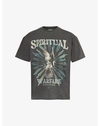 Honor The Gift - Spiritual Conflict Graphic-print Cotton-jersey T-shirt X - Lyst