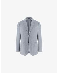 BOGGI - Textured Single-Breasted Linen And Cotton-Blend Blazer - Lyst