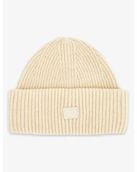 Acne Studios - Pansy Logo-Patch Wool Beanie Hat - Lyst