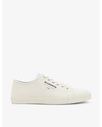 AllSaints - Undergound Logo-embossed Leather Low-top Trainers - Lyst