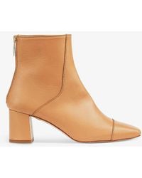 LK Bennett - Maxine Topstitched Leather Heeled Ankle Boots - Lyst