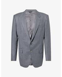 Tom Ford - Pinstripe Single-Breasted Suit Wool Blazer - Lyst