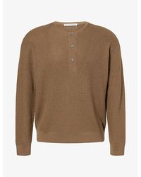 Studio Nicholson - Sn Knitwear Henley Extra Fine Merino And Cashmere Jumper - Lyst