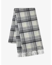Mulberry - Long Heritage Check Wool Scarf - Lyst