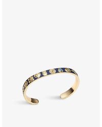 La Maison Du Couturier - With Love Darling Global Goal Remelted-Brass, Zircon And Enamel Cuff Bracelet - Lyst