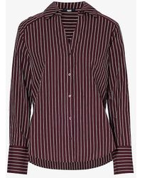 PAIGE - Davlyn Striped Cotton Shirt - Lyst