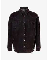 Amiri - Flock Long-Sleeve Denim Shirt - Lyst