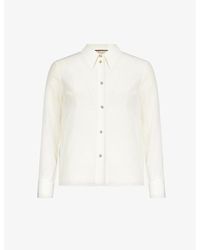 Gucci - Double-g Button Silk Shirt - Lyst