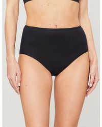 Hanro - Seamless Maxi High-Rise Cotton-Jersey Briefs - Lyst