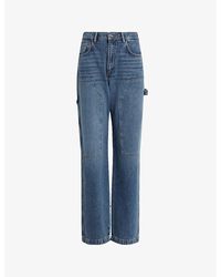 AllSaints - Mia Carpenter Straight-leg Mid-rise Denim Jeans - Lyst