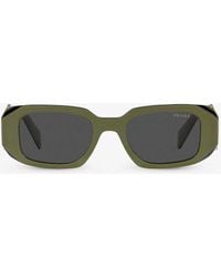 Prada - Pr 17ws Rectangular-frame Acetate Sunglasses - Lyst