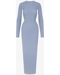 Skims - Fits Everybody Fitted Stretch-woven Maxi Dress Xx - Lyst