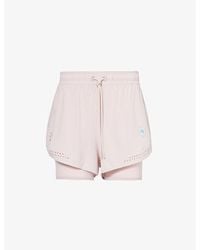 adidas By Stella McCartney - Training Graphic-print Stretch-recycled-polyester Shorts - Lyst