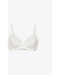 Wacoal - Lace Perfection Underwired Stretch-lace Half-cup Bra - Lyst