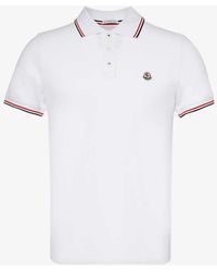Moncler - Brand-patch Split-hem Cotton-piqué Polo Shirt X - Lyst