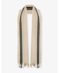 The Row - Cadia Striped Cotton And Linen-Blend Scarf - Lyst