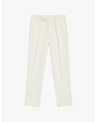 BOSS - Beckham X Tailored Straight-Leg Stretch-Cotton Trousers - Lyst