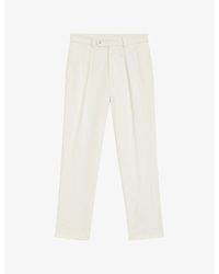 BOSS - Beckham X Tailored Straight-Leg Stretch-Cotton Trousers - Lyst