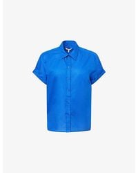 ME+EM - Turn-Up Cuff Short-Sleeve Cotton Shirt - Lyst