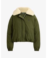 Polo Ralph Lauren - Quilted Faux-Shearling Collar Woven Jacket - Lyst