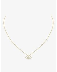 Messika - Lucky Eye Diamond Pavé Pendant Necklace - Lyst
