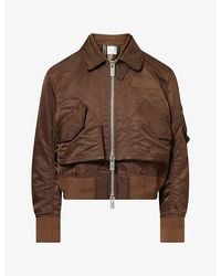 Sacai - Overlay Funnel-Neck Woven Jacket - Lyst