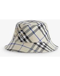 Burberry - Check-pattern Cotton-blend Bucket Hat - Lyst
