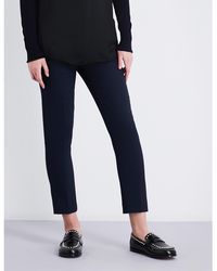 Sandro Andy Regular-fit Tapered Stretch-woven Trousers - Blue