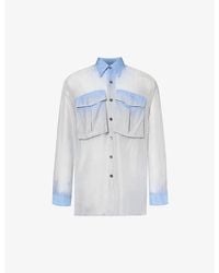 Dries Van Noten - Gradient-pattern Relaxed-fit Silk Shirt X - Lyst