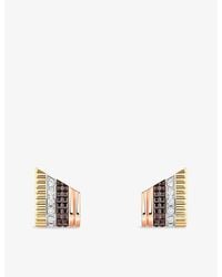 Boucheron - Quatre Classique 18Ct- - - Pvd And 0.26Ct Diamond Stud Earrings - Lyst